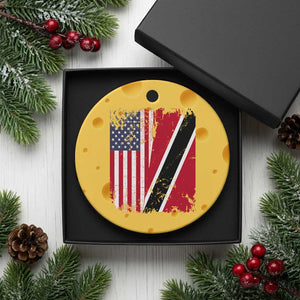 USA Trinidad and Tobago Ceramic Ornament Retro Vintage American Trini Pride Flag TS10 1pc Yellow Cheese Print Your Wear