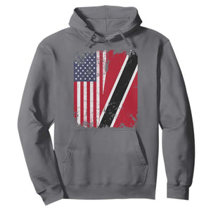 USA Trinidad and Tobago Hoodie Retro Vintage American Trini Pride Flag TS10 Charcoal Print Your Wear