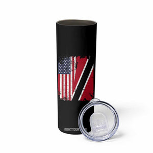 USA Trinidad and Tobago Skinny Tumbler Retro Vintage American Trini Pride Flag TS10 Print Your Wear