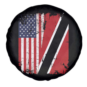 USA Trinidad and Tobago Spare Tire Cover Retro Vintage American Trini Pride Flag TS10 Print Your Wear