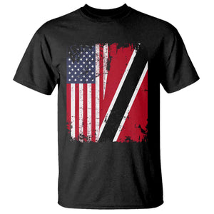 USA Trinidad and Tobago T Shirt Retro Vintage American Trini Pride Flag TS10 Black Print Your Wear