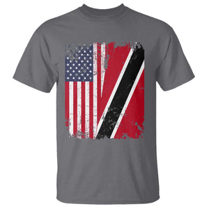 USA Trinidad and Tobago T Shirt Retro Vintage American Trini Pride Flag TS10 Charcoal Print Your Wear