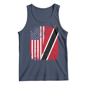 USA Trinidad and Tobago Tank Top Retro Vintage American Trini Pride Flag TS10 Navy Print Your Wear