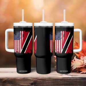 USA Trinidad and Tobago Tumbler With Handle Retro Vintage American Trini Pride Flag TS10 Print Your Wear