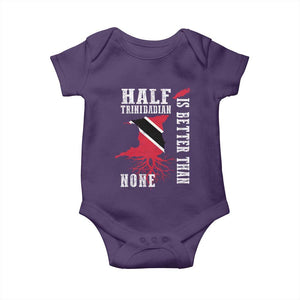 Half Trinidadian Baby Onesie Is Better Than None Trini Pride TS10 Purple Print Your Wear