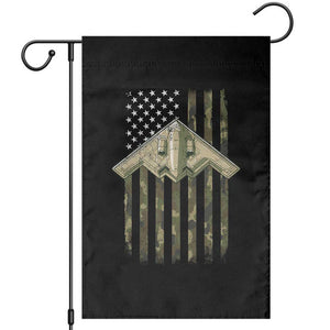 Retro Camo B2 Spirit Garden Flag B-2 Bomber Stealth Aircraft Camouflage US Flag Patriotic TS10 Black Print Your Wear