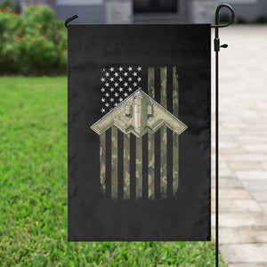 Retro Camo B2 Spirit Garden Flag B-2 Bomber Stealth Aircraft Camouflage US Flag Patriotic TS10 Print Your Wear