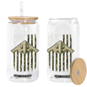 Retro Camo B2 Spirit Glass Can B-2 Bomber Stealth Aircraft Camouflage US Flag Patriotic TS10 Print Your Wear