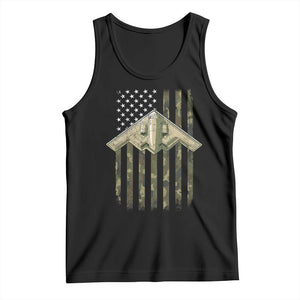Retro Camo B2 Spirit Tank Top B-2 Bomber Stealth Aircraft Camouflage US Flag Patriotic TS10 Black Print Your Wear
