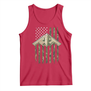 Retro Camo B2 Spirit Tank Top B-2 Bomber Stealth Aircraft Camouflage US Flag Patriotic TS10 Red Print Your Wear