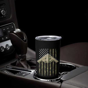 Retro Camo B2 Spirit Tumbler Cup B-2 Bomber Stealth Aircraft Camouflage US Flag Patriotic TS10 Print Your Wear