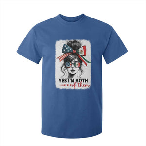 American Mexican Roots T Shirt For Kid Messy Bun Mexico America Half American Flag TS10 Royal Blue Print Your Wear