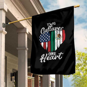 Mexican Roots Garden Flag Mexican American Flag Two Cultures One Heart TS10 Print Your Wear