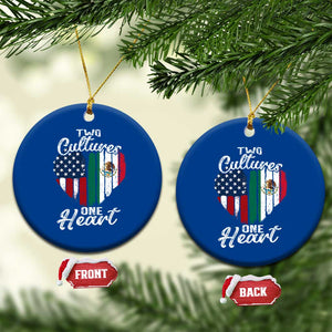 Mexican Roots Ceramic Ornament Mexican American Flag Two Cultures One Heart TS10 1pc Blue Print Your Wear