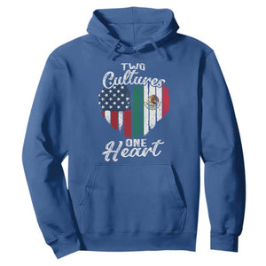 Mexican Roots Hoodie Mexican American Flag Two Cultures One Heart TS10 Royal Blue Print Your Wear