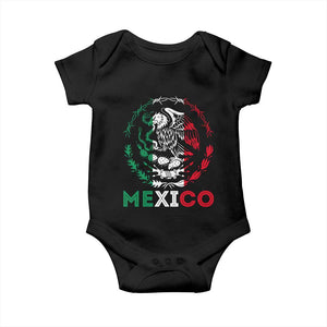 Mexico Coat of Arms Baby Onesie Eagle Mexican Flag Mexico Heritage Roots TS10 Black Print Your Wear