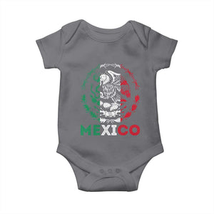 Mexico Coat of Arms Baby Onesie Eagle Mexican Flag Mexico Heritage Roots TS10 Charcoal Print Your Wear