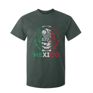 Mexico Coat of Arms T Shirt For Kid Eagle Mexican Flag Mexico Heritage Roots TS10 Dark Forest Green Print Your Wear
