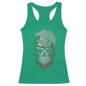 Mexico Coat of Arms Skull Racerback Tank Top Eagle Mexican Flag Mexico Heritage Roots TS10 Irish Green Print Your Wear