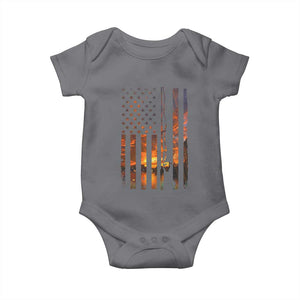American Flag Fishing Baby Onesie Fish Fisher Fisherman Fishing Rod Sunset TS10 Charcoal Print Your Wear