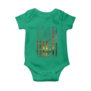 American Flag Fishing Baby Onesie Fish Fisher Fisherman Fishing Rod Sunset TS10 Irish Green Print Your Wear