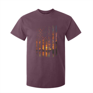 American Flag Fishing T Shirt For Kid Fish Fisher Fisherman Fishing Rod Sunset TS10 Maroon Print Your Wear