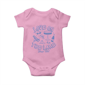 Personalized Love on the Lake Bachelorette Baby Onesie Custom Text Camp Bach Party TS10 Light Pink Print Your Wear
