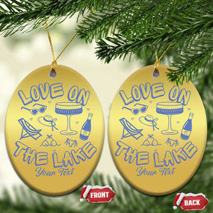 Personalized Love on the Lake Bachelorette Christmas Ornament Custom Text Camp Bach Party TS10 Oval Gold Print Your Wear