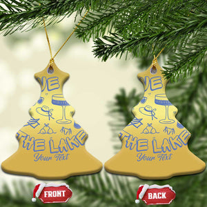 Personalized Love on the Lake Bachelorette Christmas Ornament Custom Text Camp Bach Party TS10 Christmas Tree Gold Print Your Wear