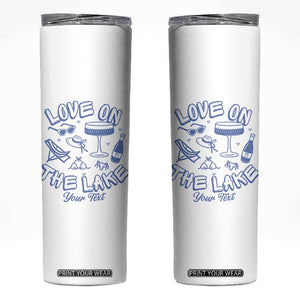 Personalized Love on the Lake Bachelorette Skinny Tumbler Custom Text Camp Bach Party TS10 White Print Your Wear