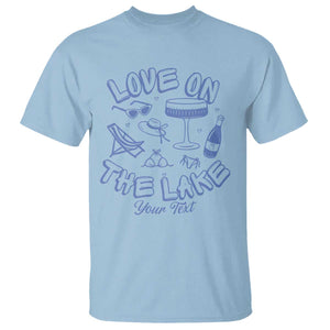 Personalized Love on the Lake Bachelorette T Shirt Custom Text Camp Bach Party TS10 Light Blue Print Your Wear