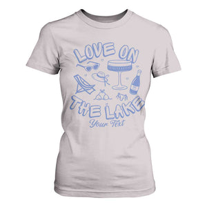 Personalized Love on the Lake Bachelorette T Shirt For Women Custom Text Camp Bach Party TS10 Ice Gray Print Your Wear
