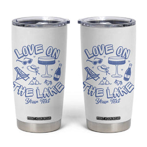 Personalized Love on the Lake Bachelorette Tumbler Cup Custom Text Camp Bach Party TS10 White Print Your Wear