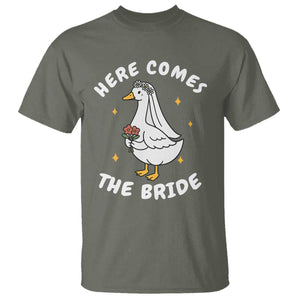 Silly Goose Bride T Shirt Funny Goose Lovers TS10 Military Green Print Your Wear