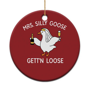 Mrs. Silly Goose Bride Christmas Ornament Funny Goose Lovers TS10 Print Your Wear