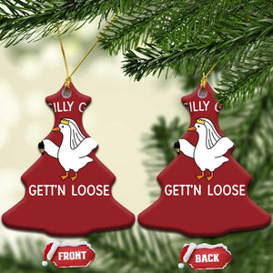 Mrs. Silly Goose Bride Christmas Ornament Funny Goose Lovers TS10 Christmas Tree Red Print Your Wear