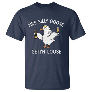 Mrs. Silly Goose Bride T Shirt Funny Goose Lovers TS10 Navy Print Your Wear