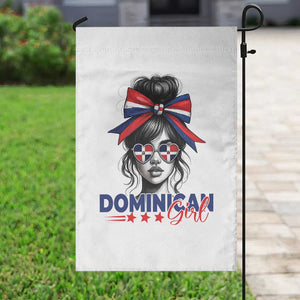 Dominican Girl Garden Flag Messy Bun Caribbean Dominican Republic DR Flag TS10 Print Your Wear