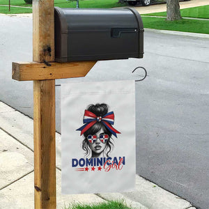 Dominican Girl Garden Flag Messy Bun Caribbean Dominican Republic DR Flag TS10 Print Your Wear