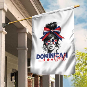 Dominican Girl Garden Flag Messy Bun Caribbean Dominican Republic DR Flag TS10 Print Your Wear