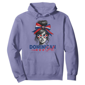 Dominican Girl Hoodie Messy Bun Caribbean Dominican Republic DR Flag TS10 Violet Print Your Wear