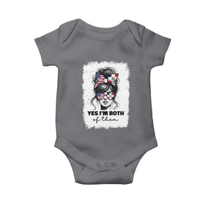 Dominican American Woman Baby Onesie Yes Im Both Of Them TS10 Charcoal Print Your Wear