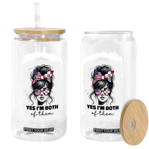 Dominican American Woman Glass Can Yes Im Both Of Them TS10 Print Your Wear