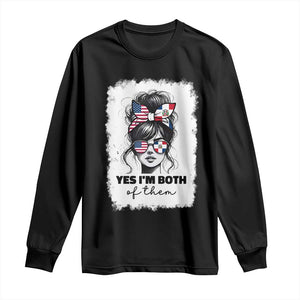 Dominican American Woman Long Sleeve Shirt Yes Im Both Of Them TS10 Black Print Your Wear