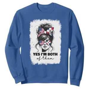 Dominican American Woman Sweatshirt Yes Im Both Of Them TS10 Royal Blue Print Your Wear