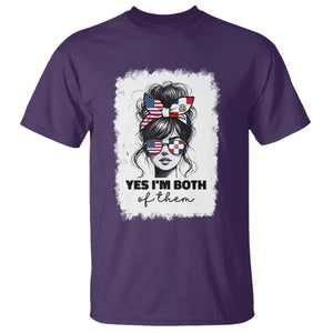 Dominican American Woman T Shirt Yes Im Both Of Them TS10 Purple Print Your Wear
