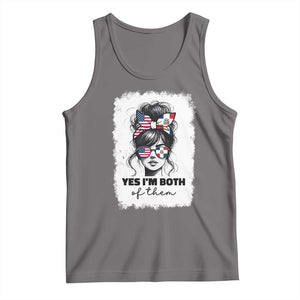 Dominican American Woman Tank Top Yes Im Both Of Them TS10 Deep Heather Print Your Wear