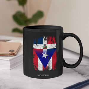 Dominican Puerto Rican Flag Coffee Mug Mixed Heritage Pride TS10 Print Your Wear