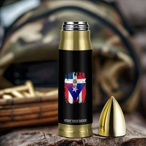 Dominican Puerto Rican Flag Bullet Tumbler Mixed Heritage Pride TS10 Print Your Wear