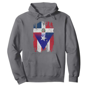 Dominican Puerto Rican Flag Hoodie Mixed Heritage Pride TS10 Charcoal Print Your Wear